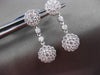 ESTATE 1.50CT DIAMOND 14KT WHITE GOLD DIAMOND BY THE YARD CLUSTER DROP EARRINGS