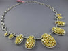 ESTATE EXTRA LARGE 17.17CT WHITE & FANCY YELLOW DIAMOND 18K 2 TONE GOLD NECKLACE