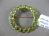 ANTIQUE LARGE 8.05CT AAA PERIDOT 14KT YELLOW GOLD 3D FLOWER CIRCULAR BROOCH PIN