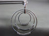 ESTATE LARGE .55CT DIAMOND 14KT WHITE GOLD ETOILE MULTI CIRCLE HANGING EARRINGS
