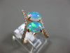 ESTATE 1.80CT DIAMOND & AAA AUSTRALIAN OPAL 14KT YELLOW GOLD 3D SNAKE OVAL RING