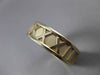 ESTATE 14KT YELLOW GOLD ROMAN NUMERAL HANDCRAFTED WEDDING BAND RING 7mm #23193