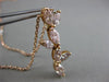 ESTATE 1.65CT WHITE & PINK DIAMOND 18KT ROSE GOLD HANDCRAFTED BUTTERFLY NECKLACE