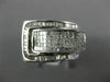 LARGE 1.75CT DIAMOND 14KT WHITE GOLD 3D PRINCESS & BAGUETTE INVISIBLE BELT RING