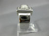 LARGE 1.75CT DIAMOND 14KT WHITE GOLD 3D PRINCESS & BAGUETTE INVISIBLE BELT RING
