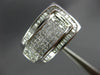 LARGE 1.75CT DIAMOND 14KT WHITE GOLD 3D PRINCESS & BAGUETTE INVISIBLE BELT RING