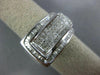LARGE 1.75CT DIAMOND 14KT WHITE GOLD 3D PRINCESS & BAGUETTE INVISIBLE BELT RING