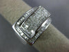 LARGE 1.75CT DIAMOND 14KT WHITE GOLD 3D PRINCESS & BAGUETTE INVISIBLE BELT RING