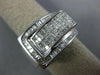 LARGE 1.75CT DIAMOND 14KT WHITE GOLD 3D PRINCESS & BAGUETTE INVISIBLE BELT RING