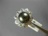 LARGE .36CT DIAMOND & AAA SOUTH SEA PEARL 18KT WHITE GOLD FLOWER ETOILE FUN RING
