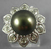 LARGE .36CT DIAMOND & AAA SOUTH SEA PEARL 18KT WHITE GOLD FLOWER ETOILE FUN RING