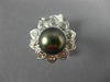 LARGE .36CT DIAMOND & AAA SOUTH SEA PEARL 18KT WHITE GOLD FLOWER ETOILE FUN RING