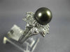 LARGE .36CT DIAMOND & AAA SOUTH SEA PEARL 18KT WHITE GOLD FLOWER ETOILE FUN RING