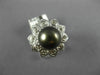 LARGE .36CT DIAMOND & AAA SOUTH SEA PEARL 18KT WHITE GOLD FLOWER ETOILE FUN RING