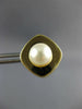 ESTATE LARGE AAA SOUTH SEA PEARL 14KT YELLOW GOLD 3D SQUARE STUD EARRINGS #24410