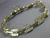 ESTATE 2.0CT DIAMOND 14KT TWO TONE GOLD 3D RECTANGULAR FILIGREE TENNIS BRACELET