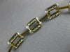 ESTATE 2.0CT DIAMOND 14KT TWO TONE GOLD 3D RECTANGULAR FILIGREE TENNIS BRACELET