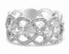 ESTATE WIDE .50CT DIAMOND 14KT WHITE GOLD 3D INFINITY WEDDING ANNIVERSARY RING
