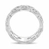 ESTATE WIDE .50CT DIAMOND 14KT WHITE GOLD 3D INFINITY WEDDING ANNIVERSARY RING