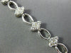ESTATE WIDE 2.0CT DIAMOND 18KT WHITE GOLD FLOWER CLUSTER TENNIS BRACELET #26551