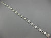 ESTATE WIDE 2.0CT DIAMOND 18KT WHITE GOLD FLOWER CLUSTER TENNIS BRACELET #26551