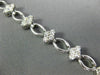 ESTATE WIDE 2.0CT DIAMOND 18KT WHITE GOLD FLOWER CLUSTER TENNIS BRACELET #26551