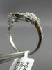 ESTATE WIDE .45CT DIAMOND 18KT WHITE GOLD 3D OPEN FILIGREE FLOWER SWIRL FUN RING