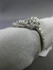 ESTATE WIDE .45CT DIAMOND 18KT WHITE GOLD 3D OPEN FILIGREE FLOWER SWIRL FUN RING