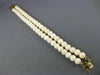 ANTIQUE AAA NATURAL LIGHT PINK CORAL 18KT YELLOW GOLD DOUBLE ROW BRACELET #25037