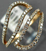 ESTATE WIDE .50CT DIAMOND 14KT ROSE GOLD 3D CLASSIC DOUBLE LEAF CRISS CROSS RING