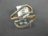 ESTATE WIDE .50CT DIAMOND 14KT ROSE GOLD 3D CLASSIC DOUBLE LEAF CRISS CROSS RING