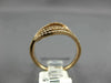 ESTATE WIDE .50CT DIAMOND 14KT ROSE GOLD 3D CLASSIC DOUBLE LEAF CRISS CROSS RING