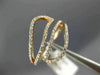 ESTATE WIDE .50CT DIAMOND 14KT ROSE GOLD 3D CLASSIC DOUBLE LEAF CRISS CROSS RING