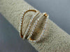 ESTATE WIDE .50CT DIAMOND 14KT ROSE GOLD 3D CLASSIC DOUBLE LEAF CRISS CROSS RING