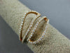 ESTATE WIDE .50CT DIAMOND 14KT ROSE GOLD 3D CLASSIC DOUBLE LEAF CRISS CROSS RING