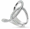 ESTATE WIDE .65CT DIAMOND 18KT WHITE GOLD 3D CLASSIC INFINITY LOVE KNOT FUN RING