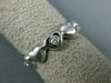 ESTATE .20CT ROUND DIAMOND PLATINUM HEART ETERNITY LOVE ANNIVERSARY RING #23098