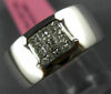 ESTATE WIDE .32CT DIAMOND 18KT WHITE GOLD 3D PRINCESS SEMI BEZEL ENGAGEMENT RING