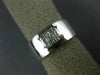 ESTATE WIDE .32CT DIAMOND 18KT WHITE GOLD 3D PRINCESS SEMI BEZEL ENGAGEMENT RING