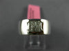 ESTATE WIDE .32CT DIAMOND 18KT WHITE GOLD 3D PRINCESS SEMI BEZEL ENGAGEMENT RING