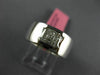 ESTATE WIDE .32CT DIAMOND 18KT WHITE GOLD 3D PRINCESS SEMI BEZEL ENGAGEMENT RING