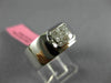ESTATE WIDE .32CT DIAMOND 18KT WHITE GOLD 3D PRINCESS SEMI BEZEL ENGAGEMENT RING