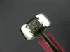 ESTATE WIDE .32CT DIAMOND 18KT WHITE GOLD 3D PRINCESS SEMI BEZEL ENGAGEMENT RING