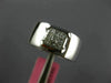 ESTATE WIDE .32CT DIAMOND 18KT WHITE GOLD 3D PRINCESS SEMI BEZEL ENGAGEMENT RING