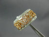 ESTATE WIDE .36CT DIAMOND 14KT WHITE & ROSE GOLD OPEN FILIGREE ANNIVERSARY RING