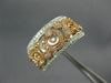 ESTATE WIDE .36CT DIAMOND 14KT WHITE & ROSE GOLD OPEN FILIGREE ANNIVERSARY RING