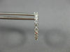 ESTATE .55CT DIAMOND 18KT WHITE GOLD 3D CLASSIC ROUND 2MM OVAL HUGGIE EARRINGS