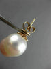 LARGE .28CT DIAMOND AAA WHITE & PINK SOUTH SEA PEARL 18KT ROSE GOLD 3D EARRINGS