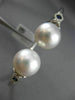 LARGE .4CT DIAMOND AAA SAPPHIRE & SOUTH SEA PEARL 18K WHITE GOLD BANGLE BRACELET