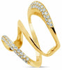 ESTATE WIDE .85CT ROUND DIAMOND 18KT YELLOW GOLD 3D CLASSIC CRISS CROSS FUN RING